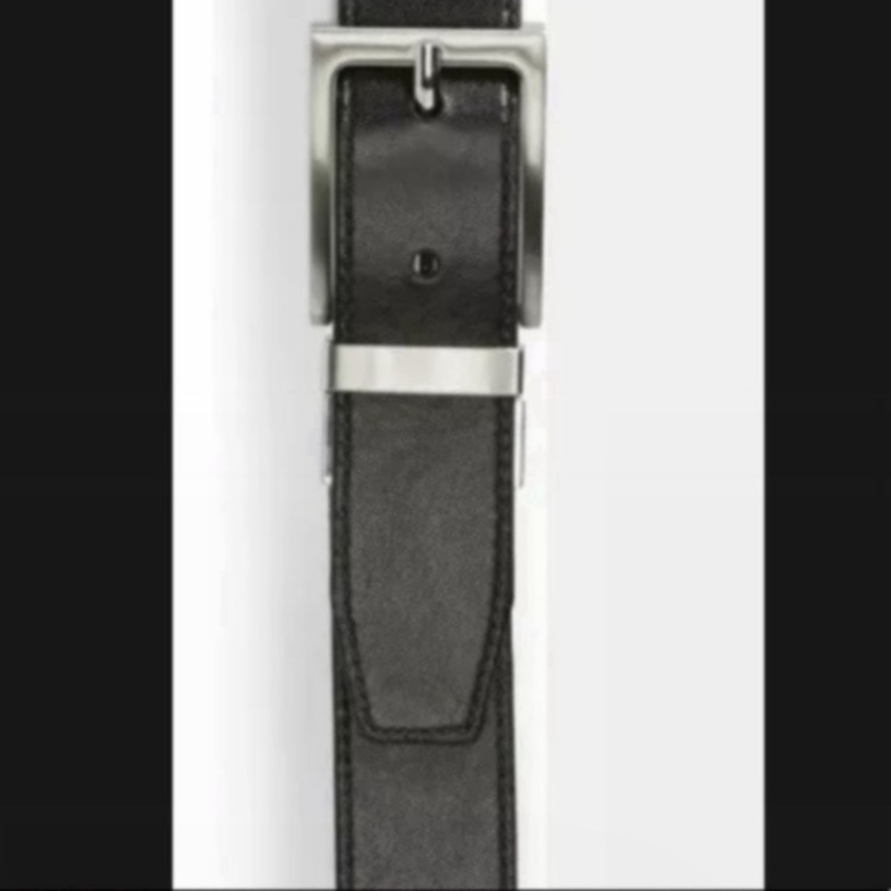 Nordstrom Boy's Kid's Black Brown Faux Leather Reversible Belt US Waist Size 26 - Picture 3 of 9